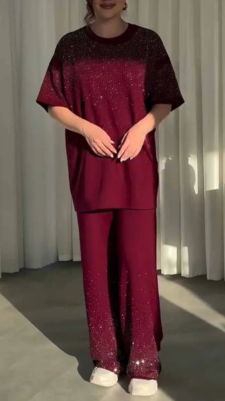 Summer Heavy Industry Full of Stars Hot Diamond Casual Suit