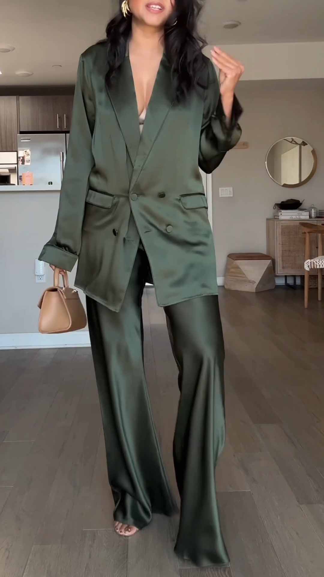 Sl Australia 100% silk 19mm suit jacket matching solid color slimming medium and long suit skirt